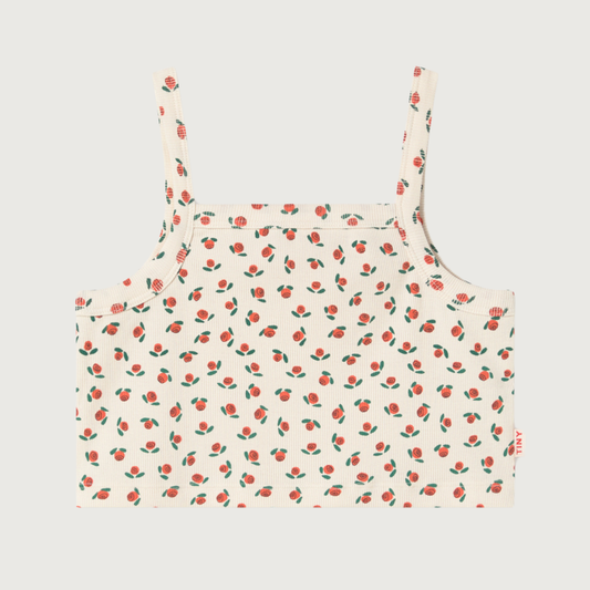 Tinycottons TINY ROSES rib top offwhite