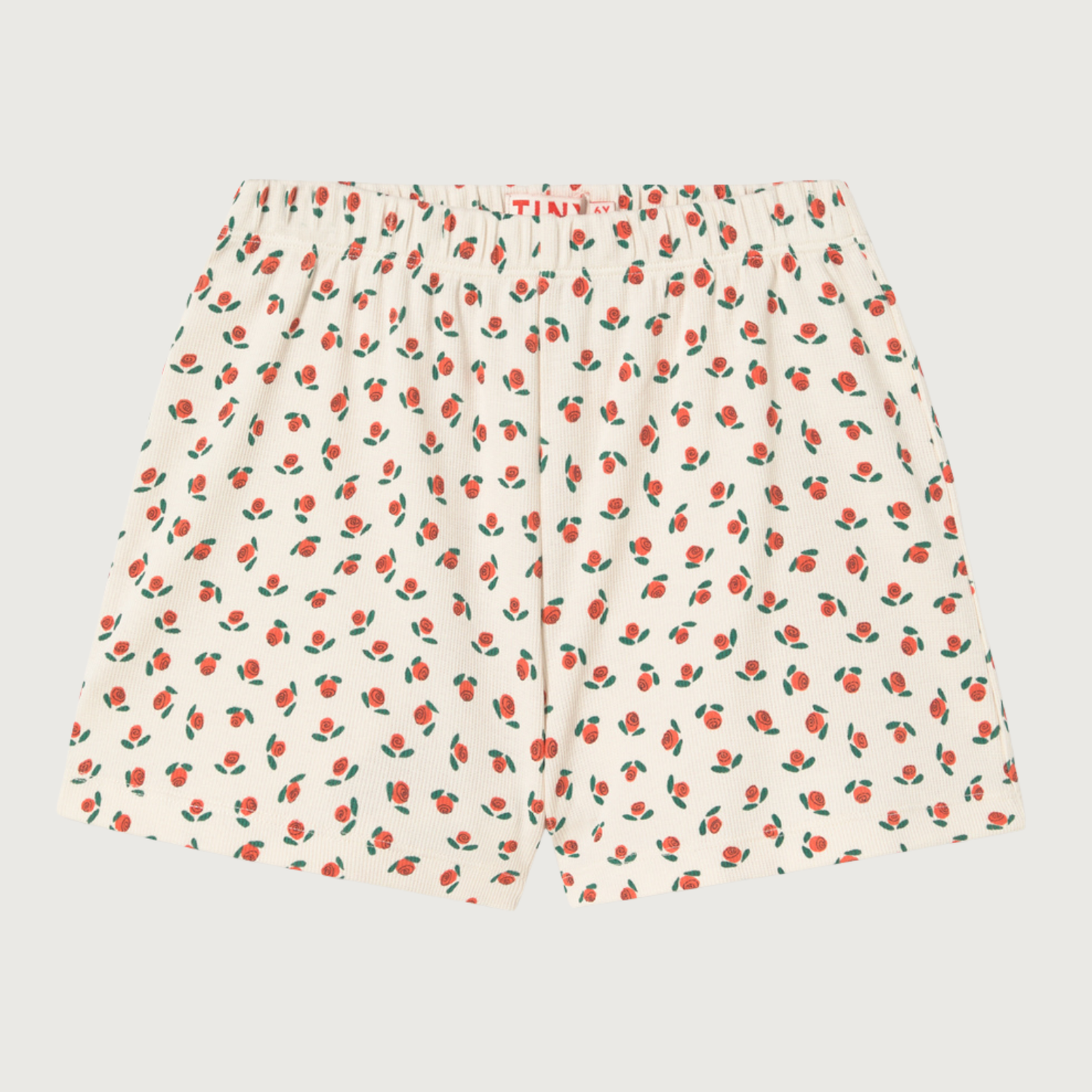 Tinycottons TINY ROSES rib short offwhite