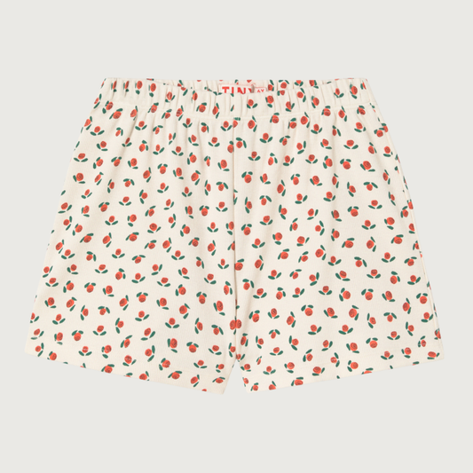 Tinycottons TINY ROSES rib short offwhite
