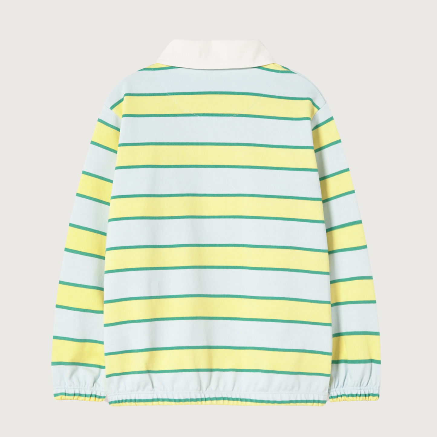 Tinycottons RETRO STRIPES polo sweatshirt ice blue