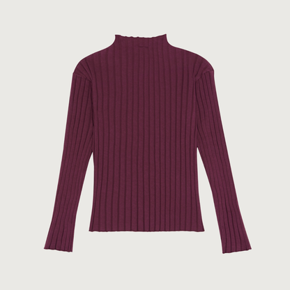 The Campamento Burgundy rib T-shirt