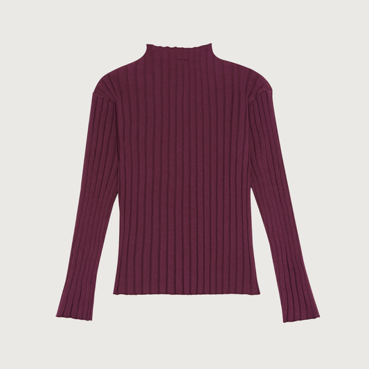 The Campamento Burgundy rib T-shirt