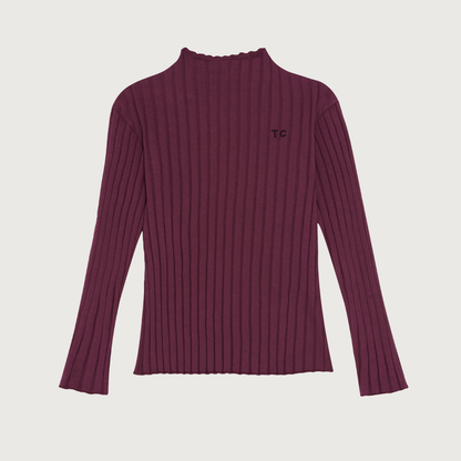 The Campamento Burgundy rib T-shirt