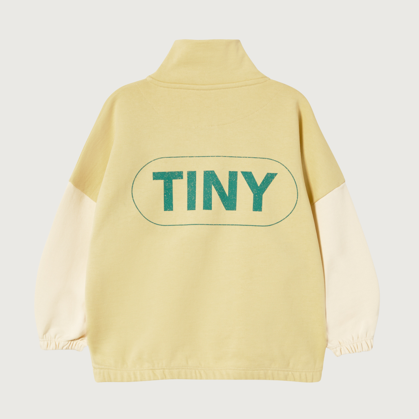 Tinycottons COLOR BLOCK mockneck sweatshirt dusty yellow / 4Y