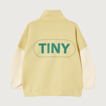 Tinycottons COLOR BLOCK mockneck sweatshirt dusty yellow / 4Y