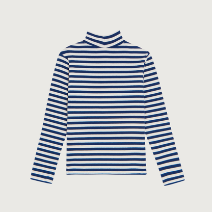 The Campamento Blue stripes turtle neck T-shirt
