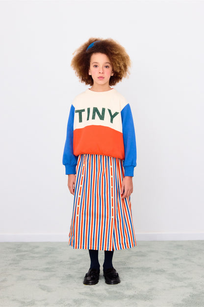 Tinycottons COLOR BLOCK sweatshirt light cream