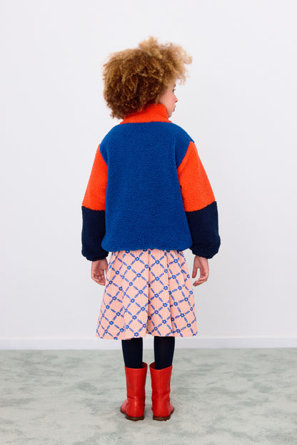 Tinycottons COLOR BLOCK polar sherpa jacket dark blue