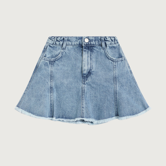 The New Society Ridge Denim skirt mid blue