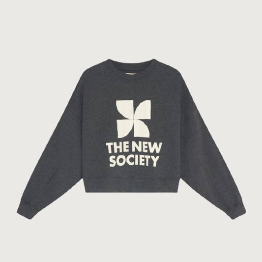 The New Society TNS Logo sweatshirt dark grey melange