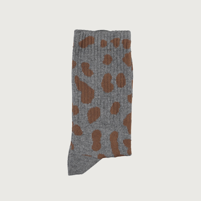 Piupiuchick Socks grey with animal print