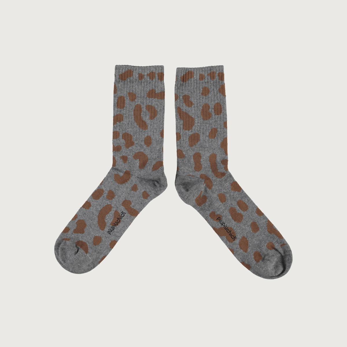 Piupiuchick Socks grey with animal print