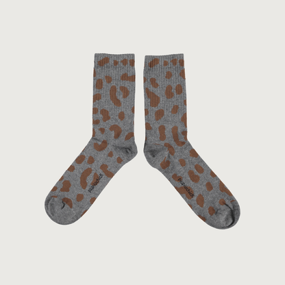 Piupiuchick Socks grey with animal print