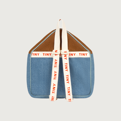 Tinycottons House Toddler backpack base denim blue