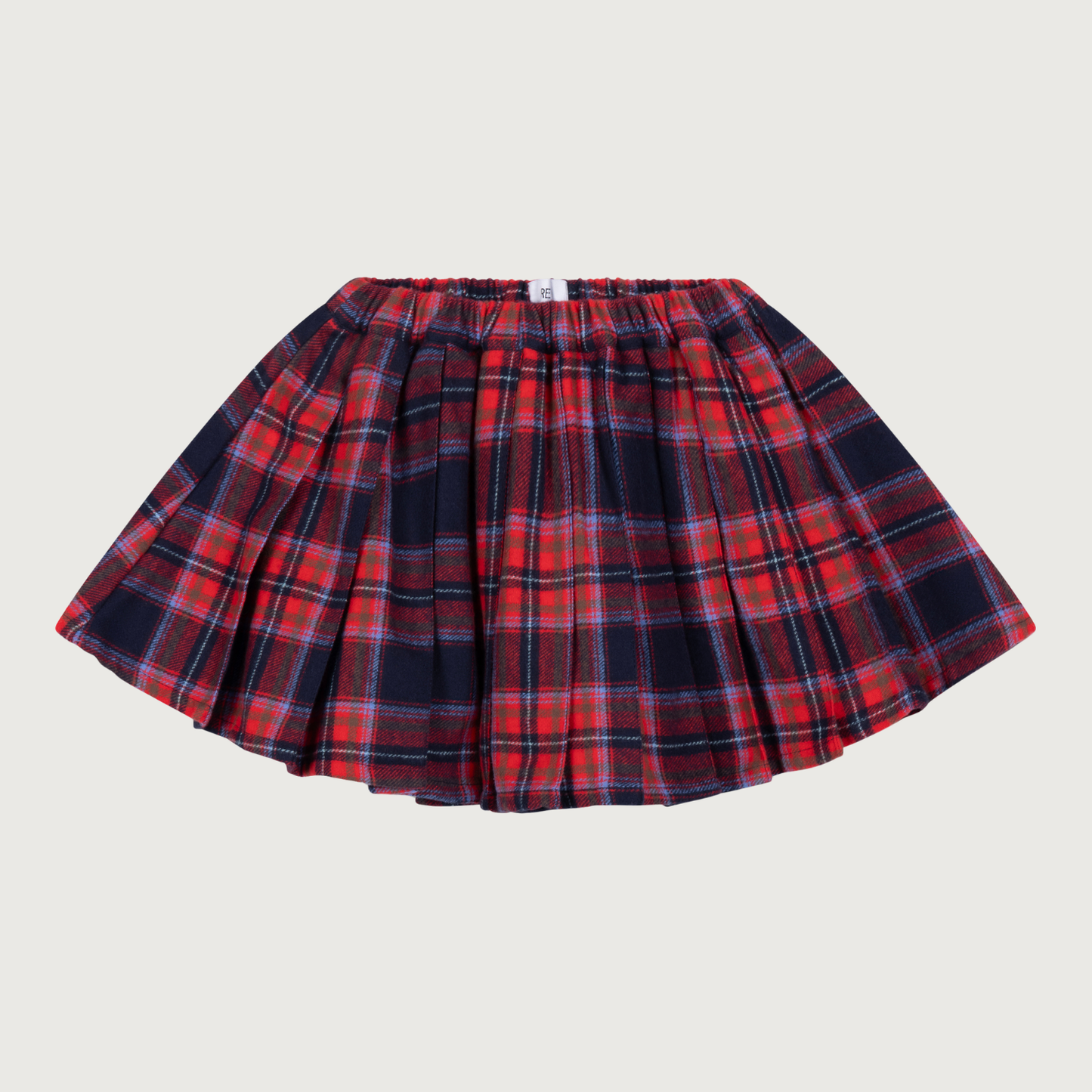 Repose AMS Plissé skirt firecracker horizon check