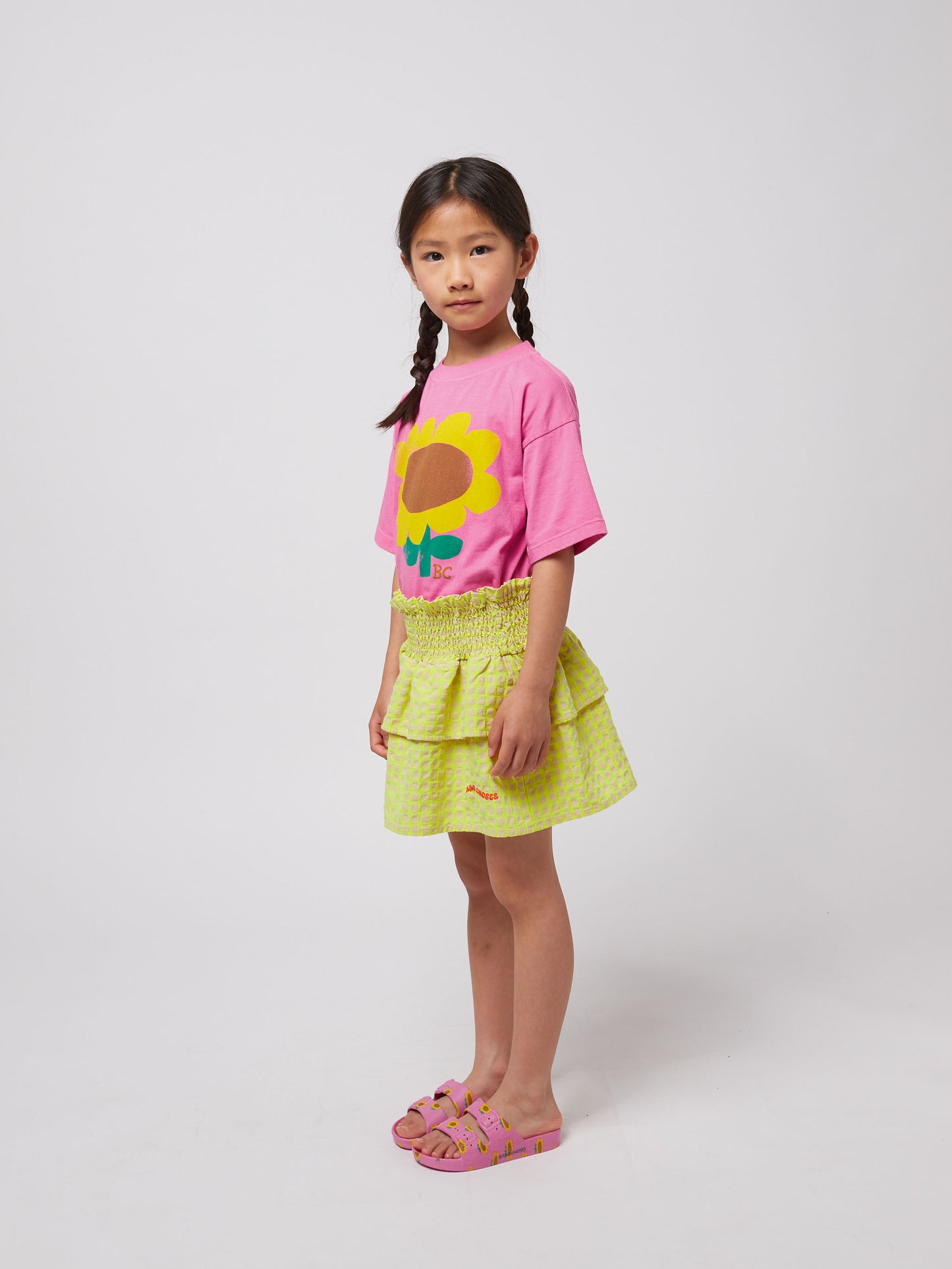 Bobo Choses VICHY ruffle skirt multicolor