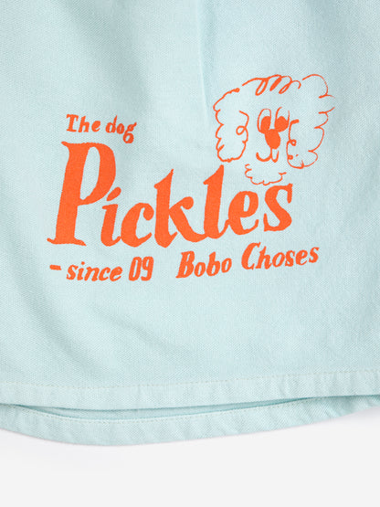 Bobo Choses PICKLES THE DOG woven bermuda shorts light blue