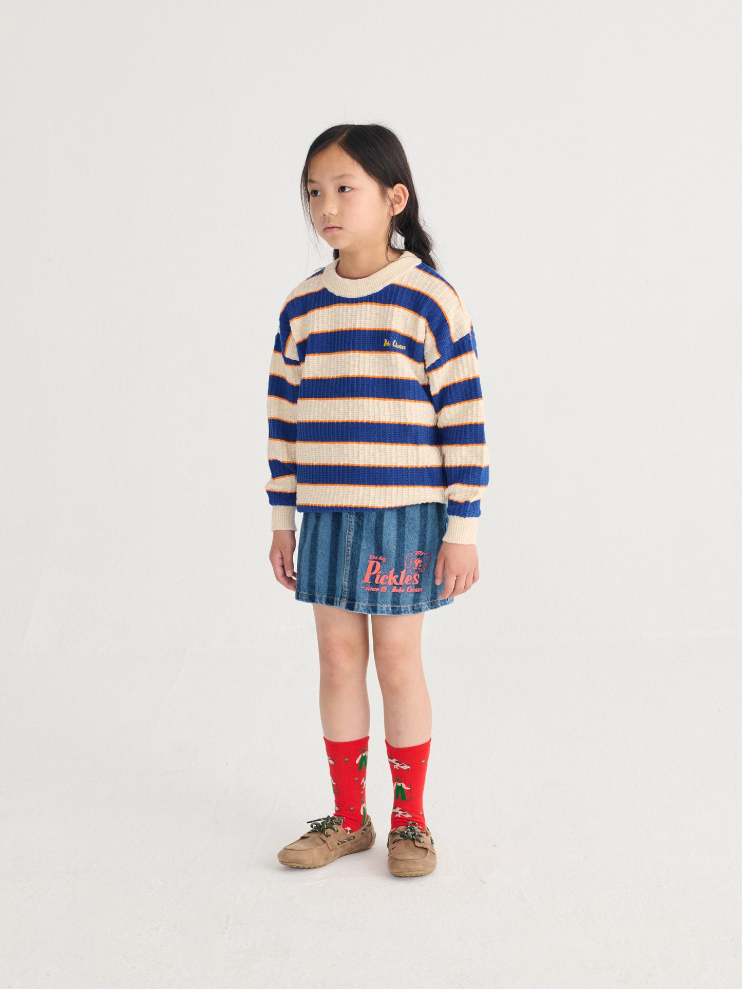 Bobo Choses STRIPED jumper blue