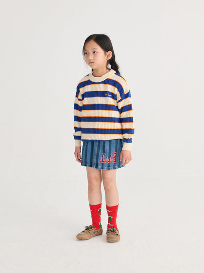 Bobo Choses STRIPED jumper blue