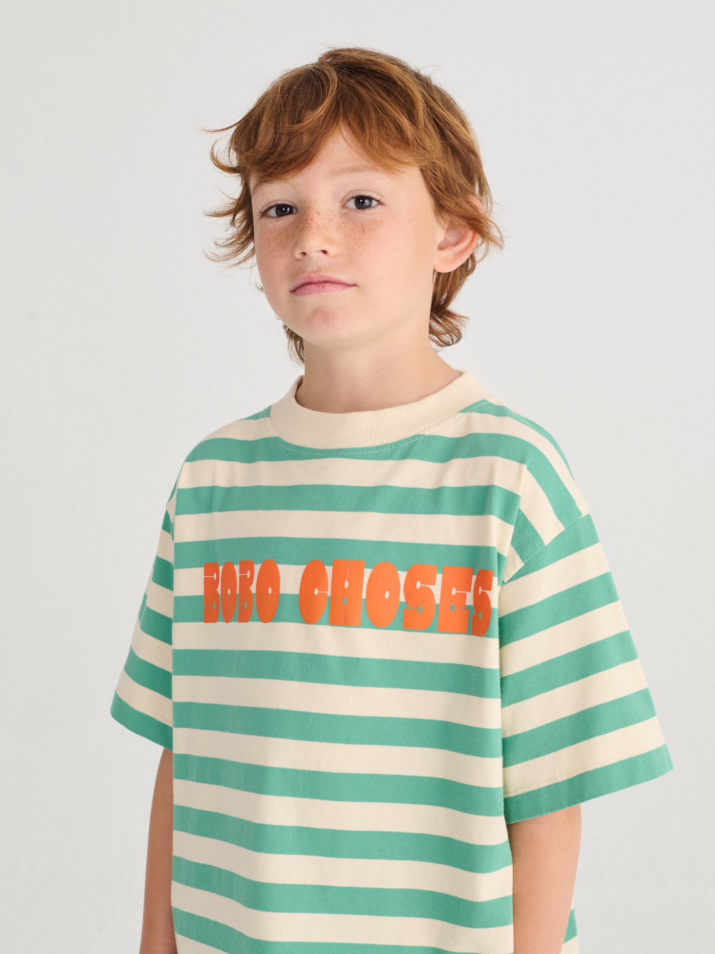 Bobo Choses MODERN STRIPED T-shirt offwhite