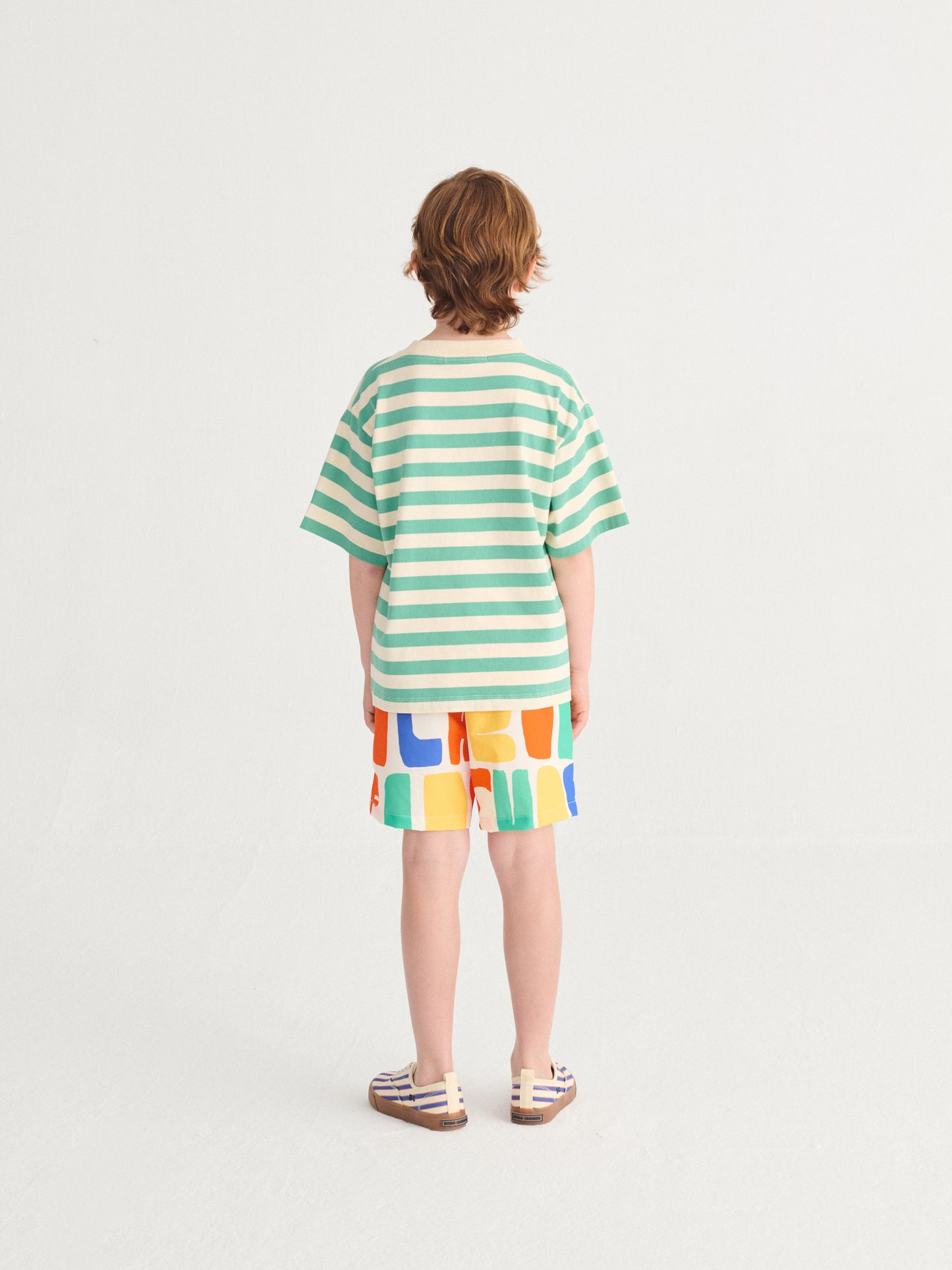Bobo Choses MODERN STRIPED T-shirt offwhite