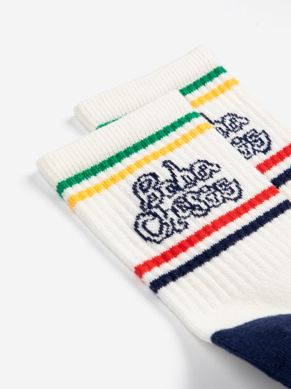 Bobo Choses BC by hand short socks offwhite