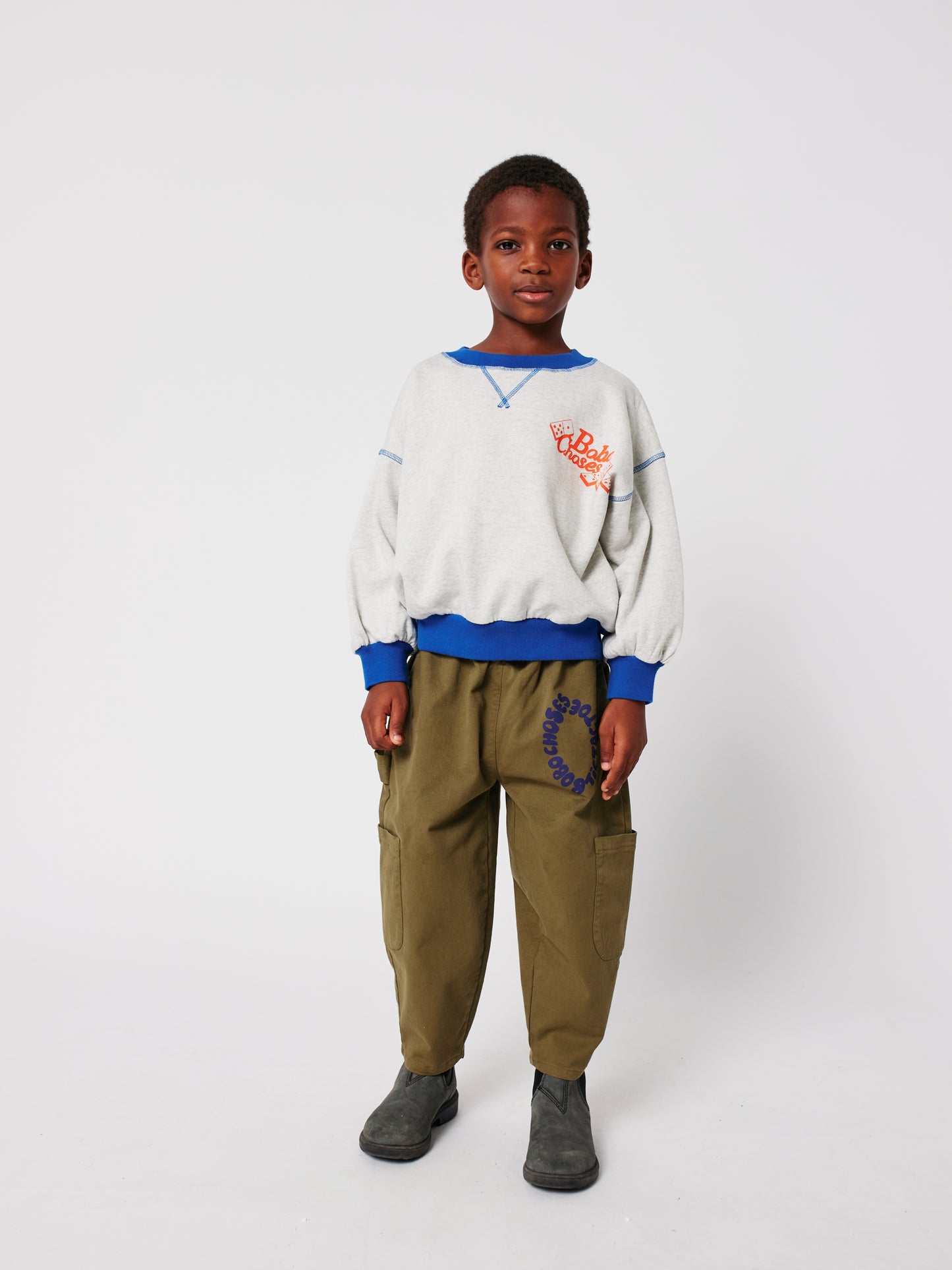 Bobo Choses DOMINOS sweatshirt light heather grey