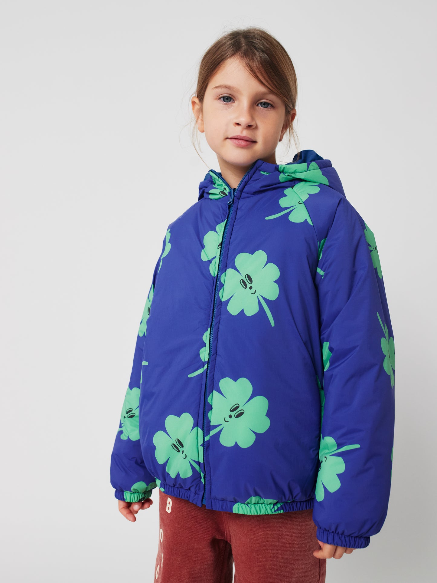 Bobo Choses reversible anorak LUCKY CLOVER allover