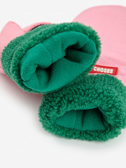Bobo Choses Bicolor mittens pink
