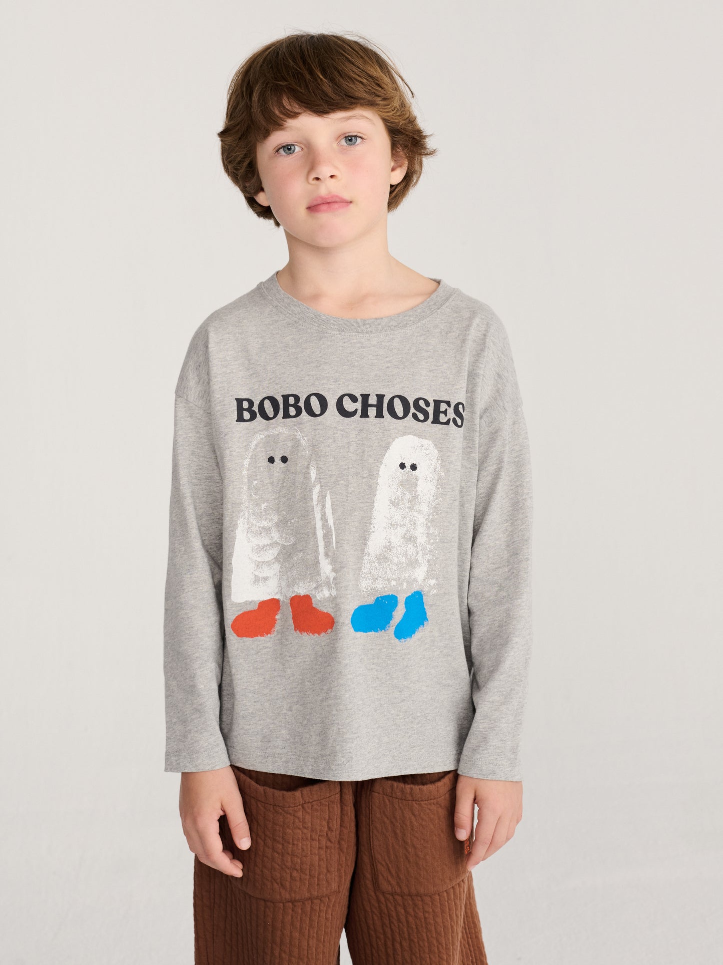 Bobo Choses Booty Ghost T-shirt heather grey