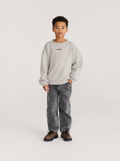 Bobo Choses Mush Monster Duo sweatshirt light heather grey