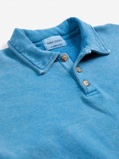 Bobo Choses Beast Tag polo sweatshirt light blue