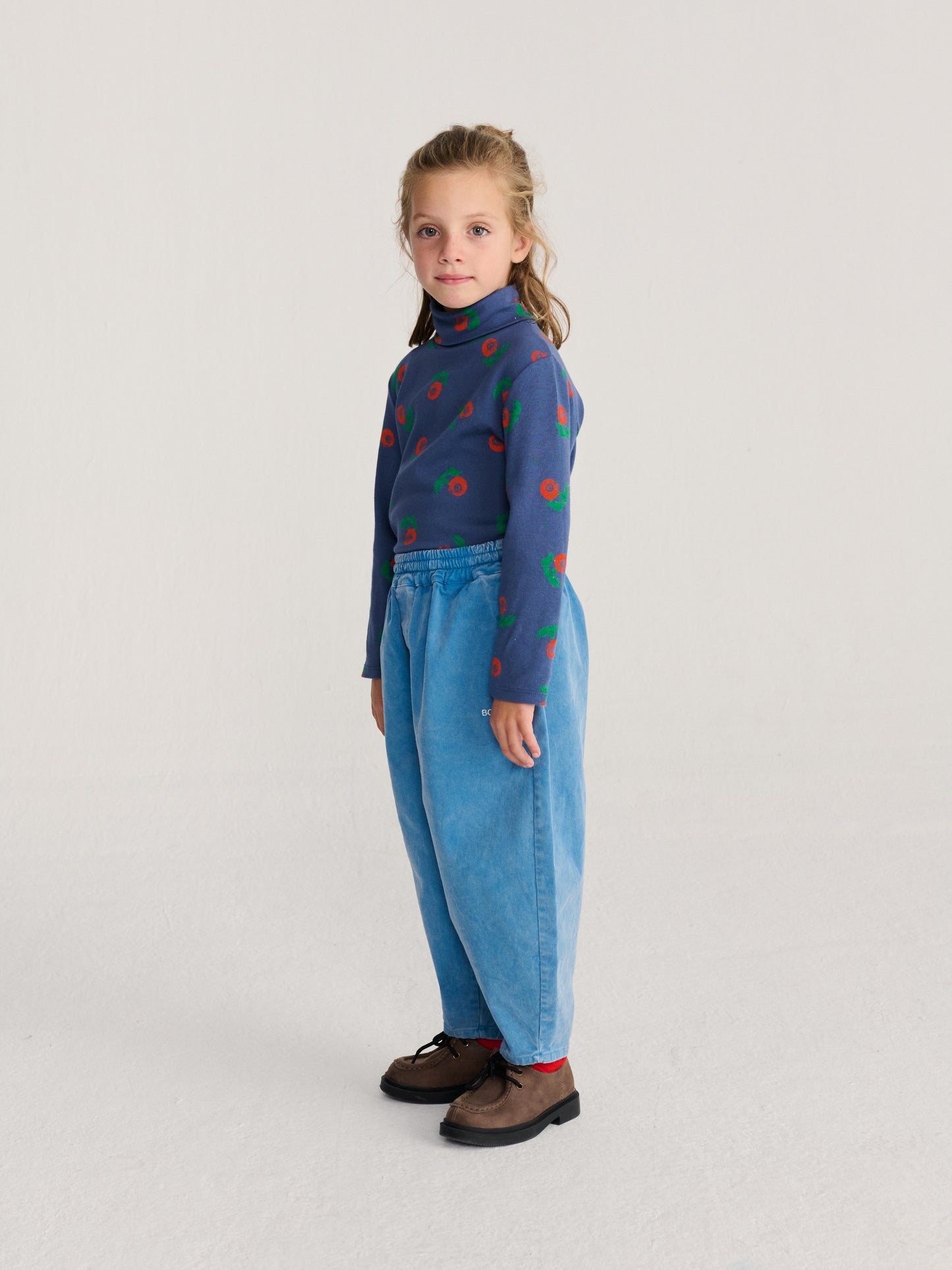 Bobo Choses Stamp Bloom all over turtle neck navy blue