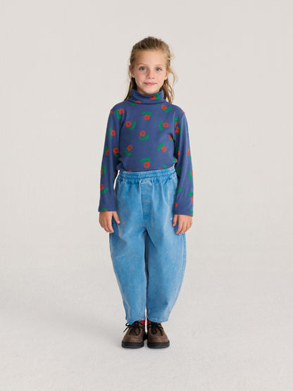 Bobo Choses Stamp Bloom all over turtle neck navy blue