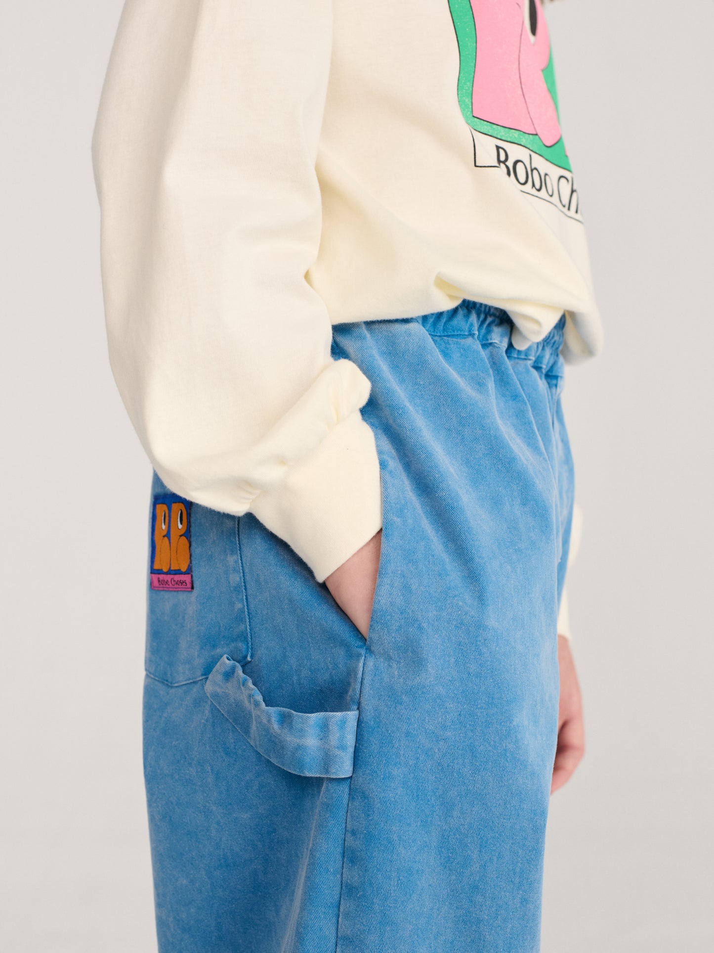 Bobo Choses Booo Bo Choses Tag woven pants light blue