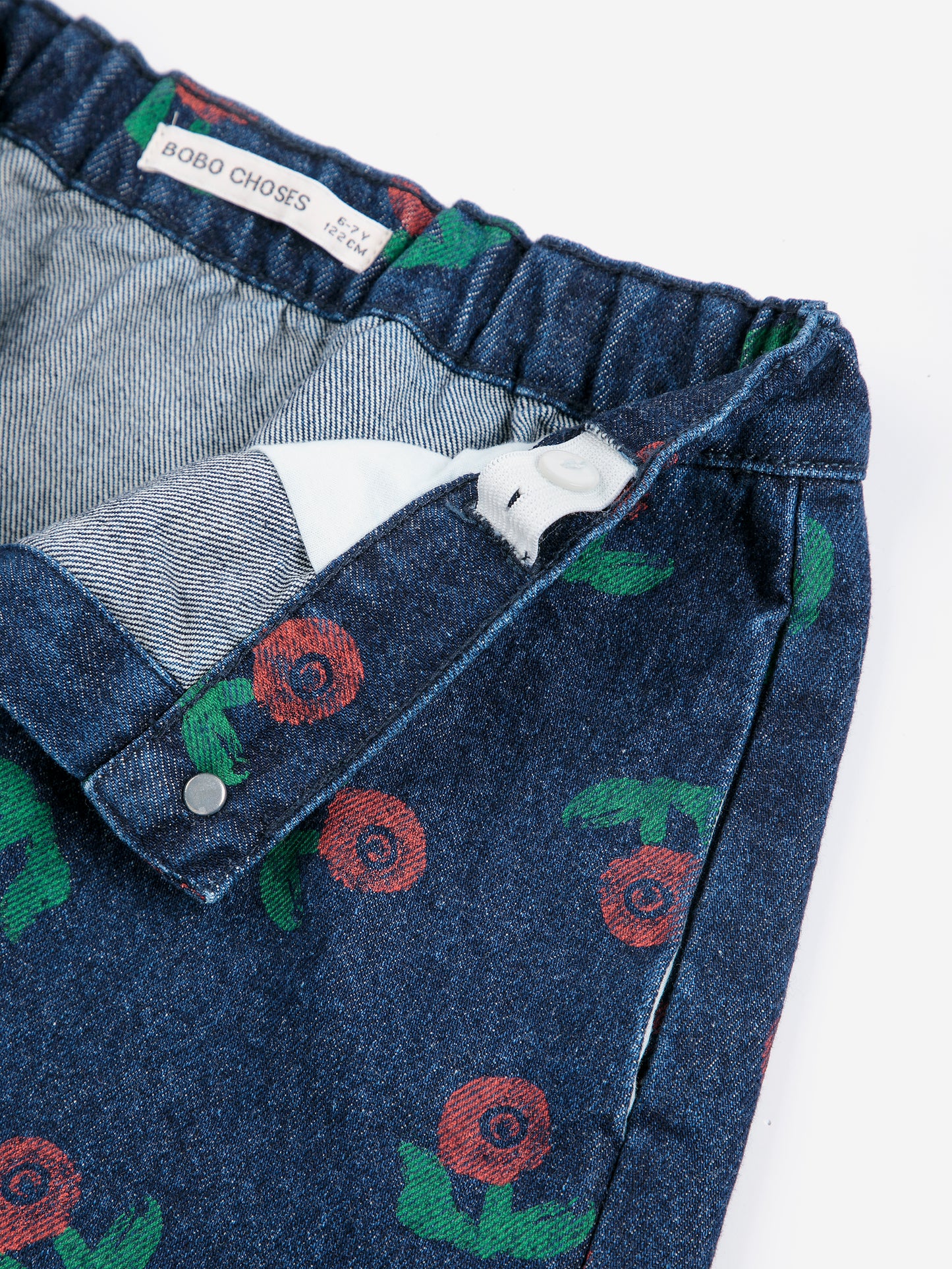 Bobo Choses Stamp Bloom all over denim skirt