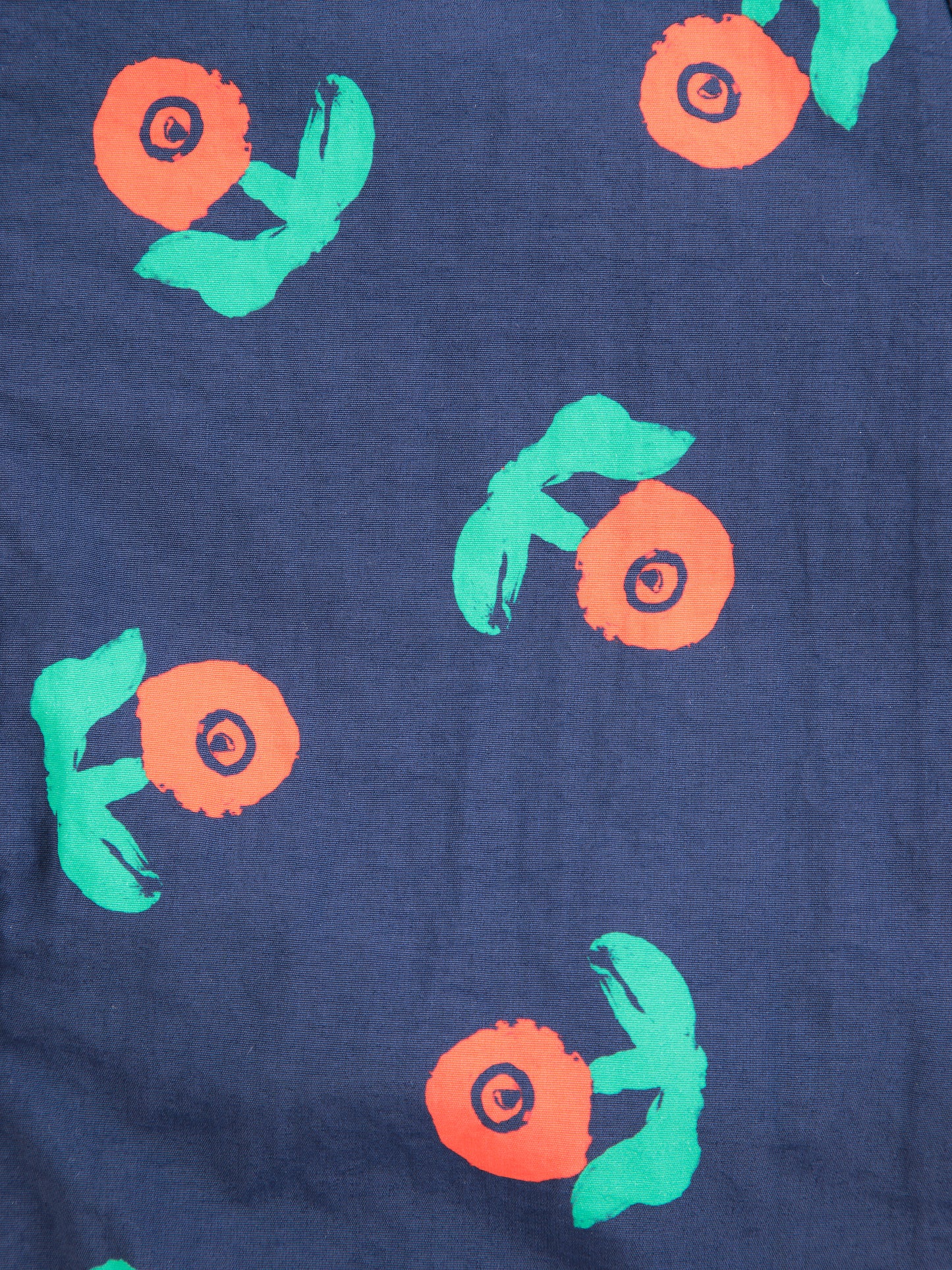 Bobo Choses Stamp Bloom all over reversible jacket navy blue