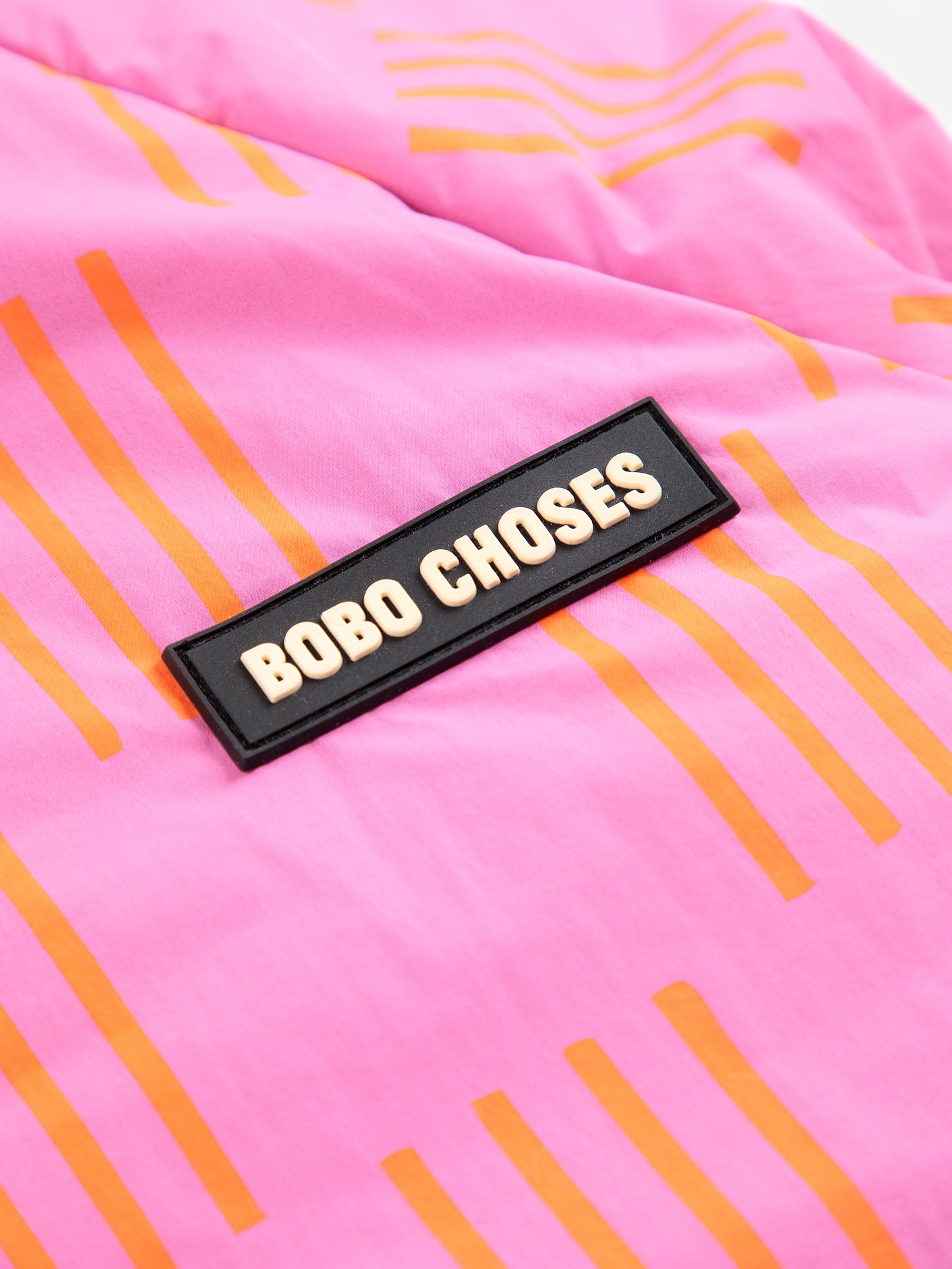 Bobo Choses Almost Moiré all over reversible anorak fuchsia