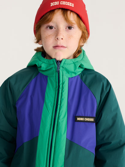 Bobo Choses Almost Moiré all over reversible anorak navy blue