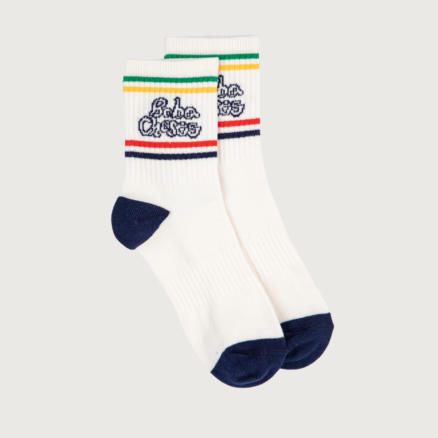 Witte kousen met meerkleurige strepen van Bobo Choses