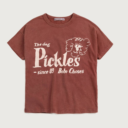 Bruine T-shirt met hond PICKLES Bobo Choses