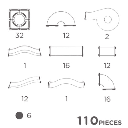 Cleverclixx Ball Run Clever Pack Pastel I 110 pieces