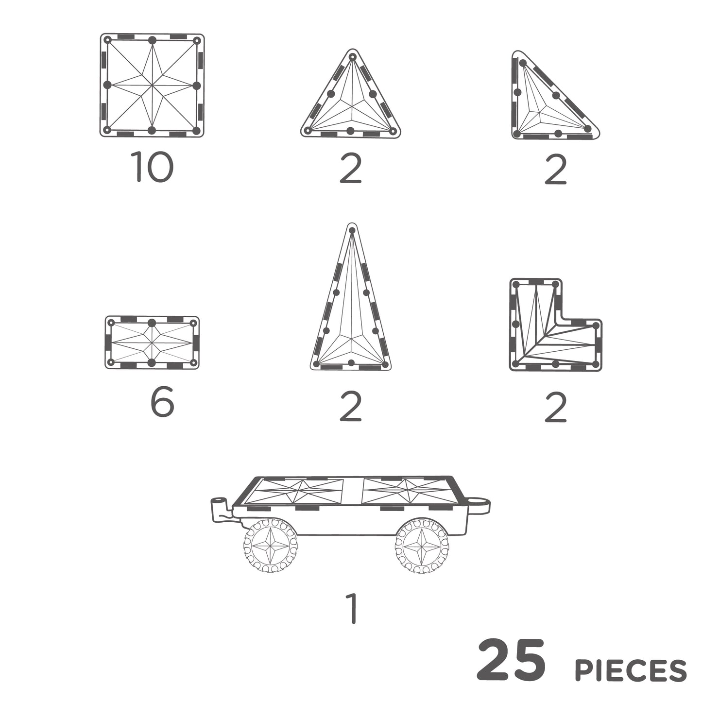 Cleverclixx Wheels Pack Intense I 25 pieces