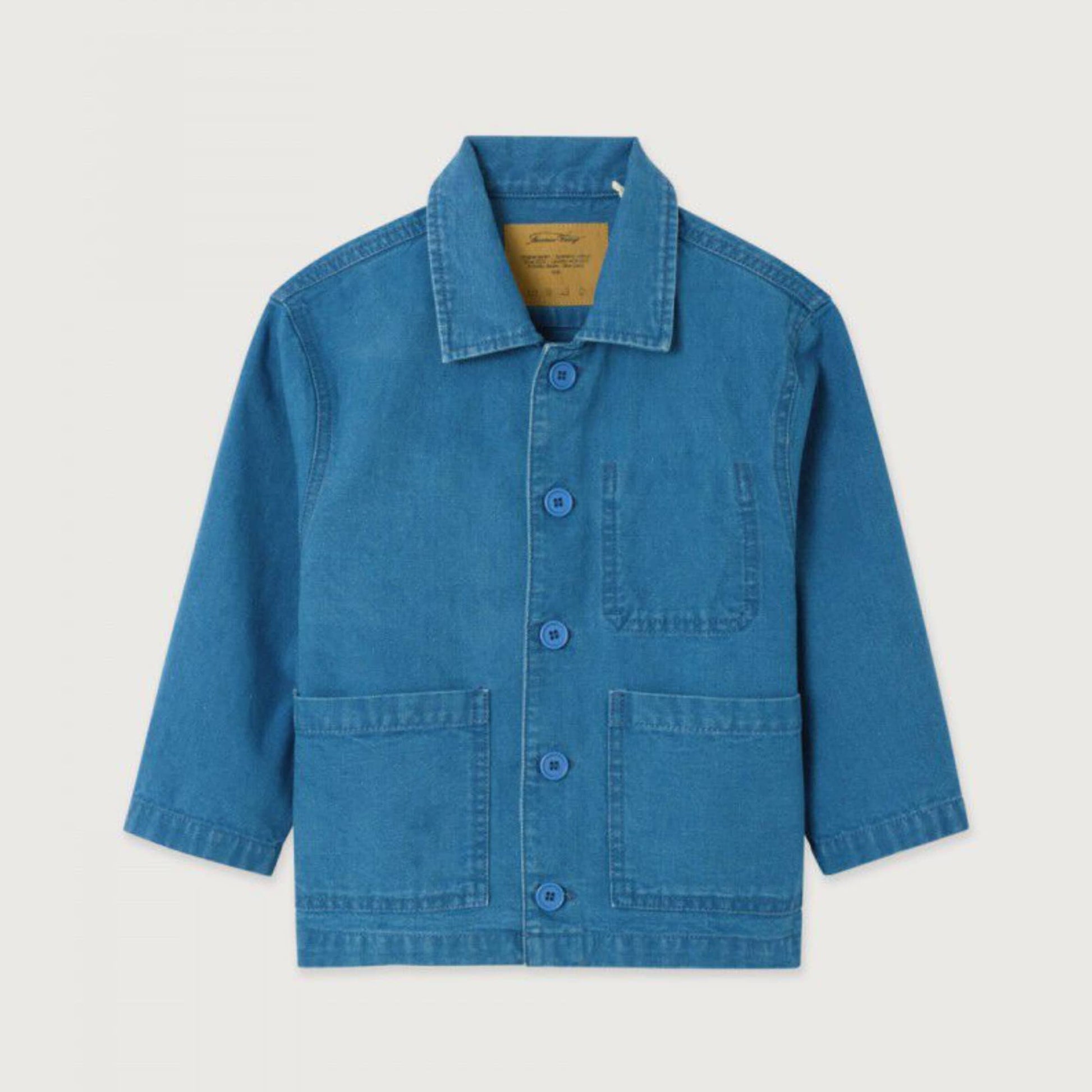 Blauwe jeans jas hemd van American Vintage Kids