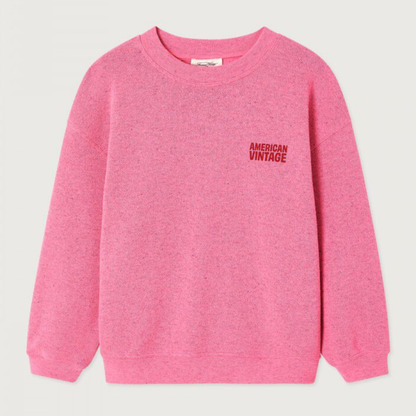 Zachte roze trui met fleece van het merk American Vintage Kids