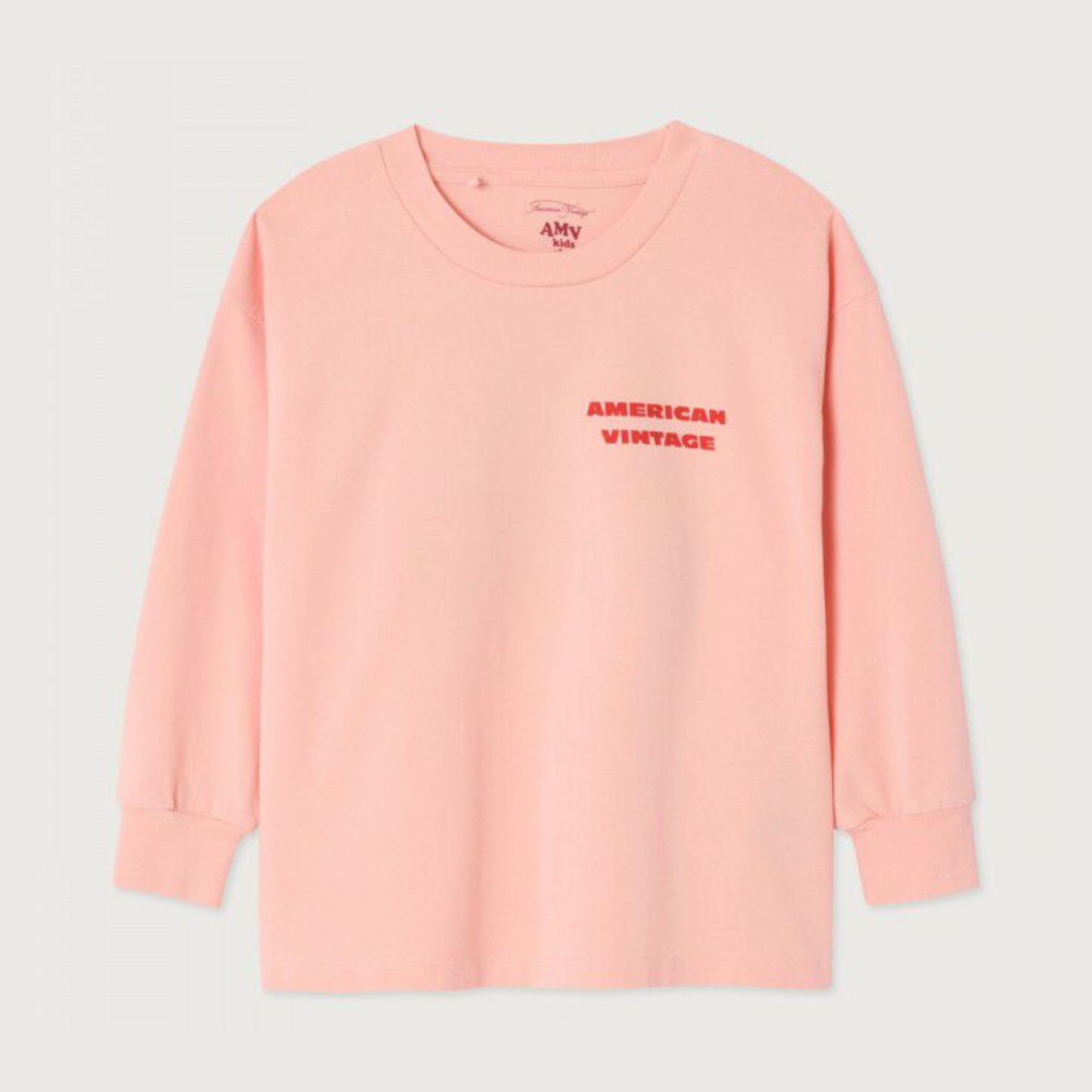 Roze t-shirt met lange mouwen met The Kids are alright van American Vintage Kids