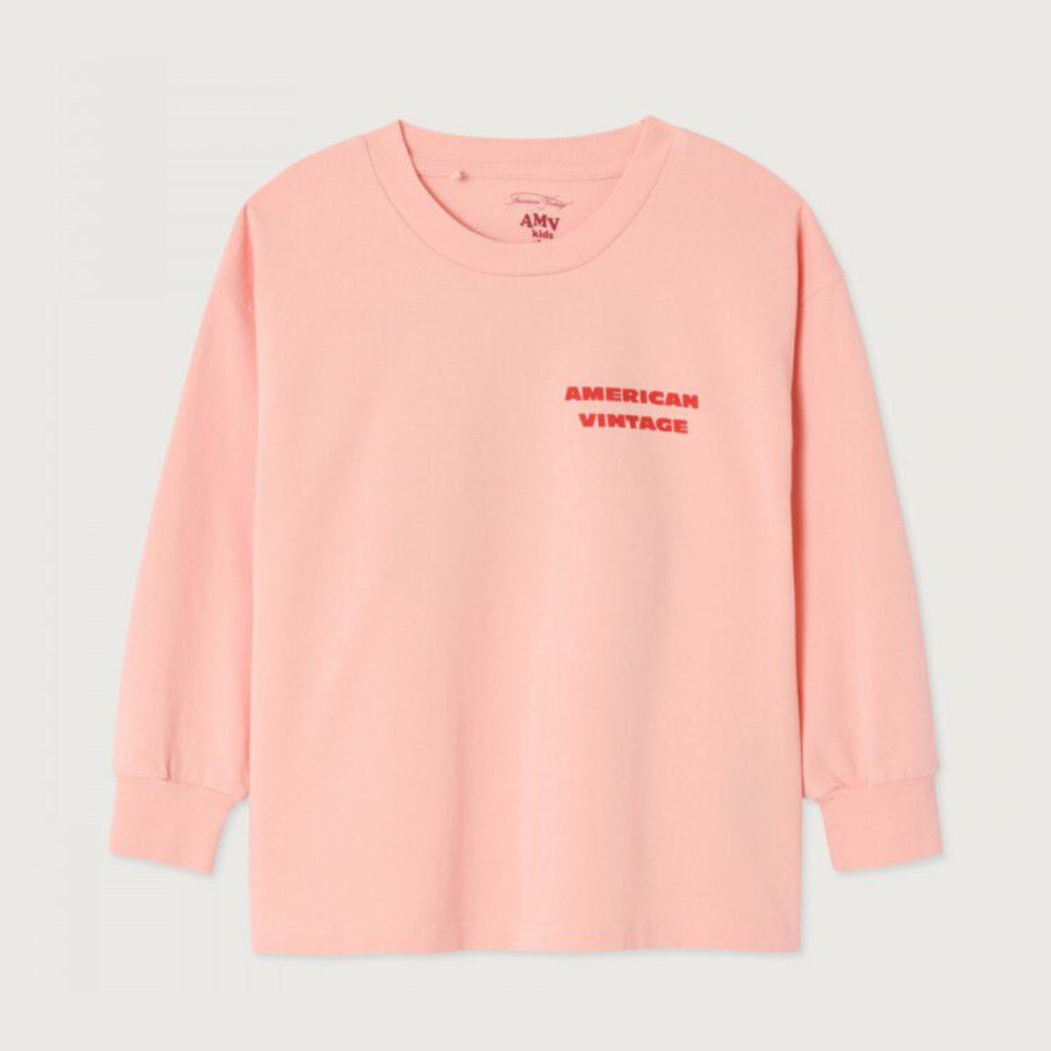 Roze t-shirt met lange mouwen met The Kids are alright van American Vintage Kids