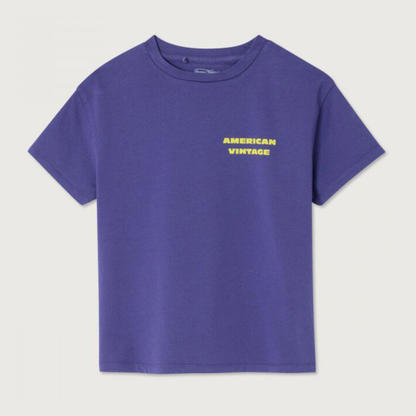 Paarse basic T-shirt van American Vintage Kids