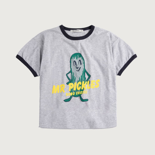 Grijze T-shirt met Mr. Pickles gele letters Bobo Choses