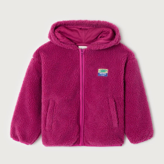 Fuchsia Hoktown jas met kap en rits van American Vintage Kids
